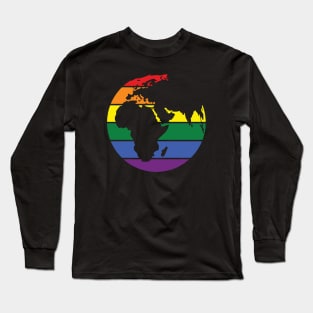 Earth Rainbow Colors Long Sleeve T-Shirt